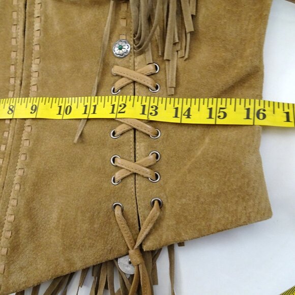 Ripple Creek Women's Tan Leather Fringe Jacket - Picture 8 of 12